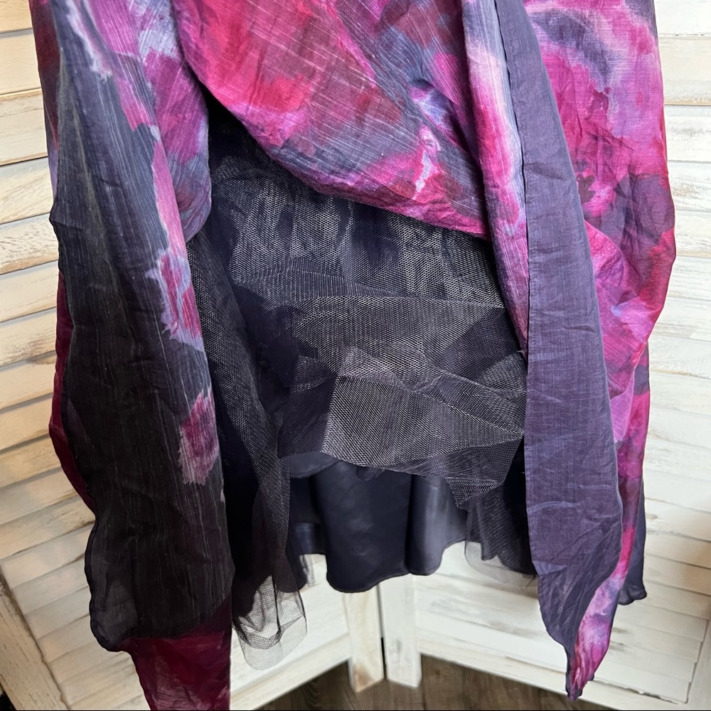LELA ROSE TARGET NEIMAN MARCUS Women's Watercolor Silk Blend Dress Purple NWT 6 - Picture 8 of 16